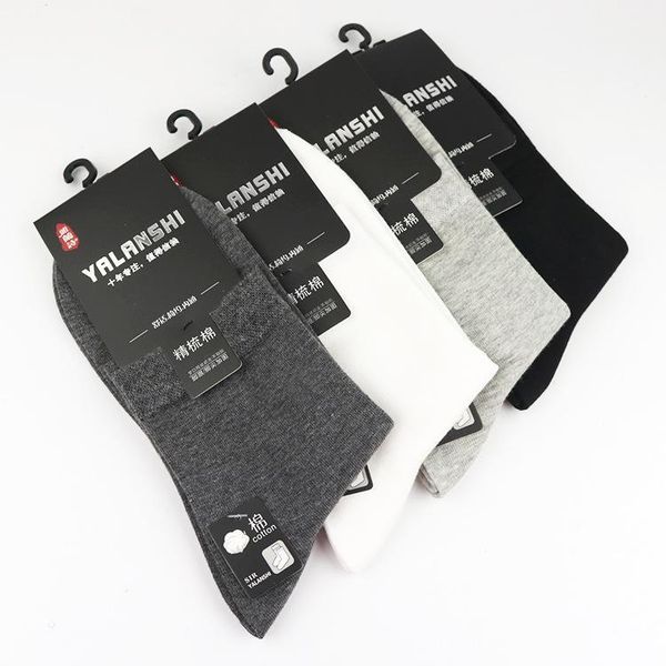 

socks thick solid business casual socks middle length autumn underwears clothing mens cotton winter, Black