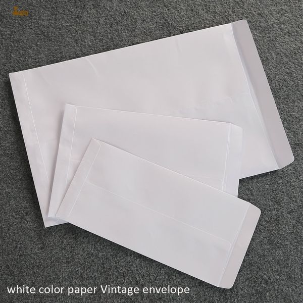 

2018 postcard 100pcs in/ 32x23cm blank vertical envelope gift mailer for cash/seed/ kraft paper /white color 120gsm vintage