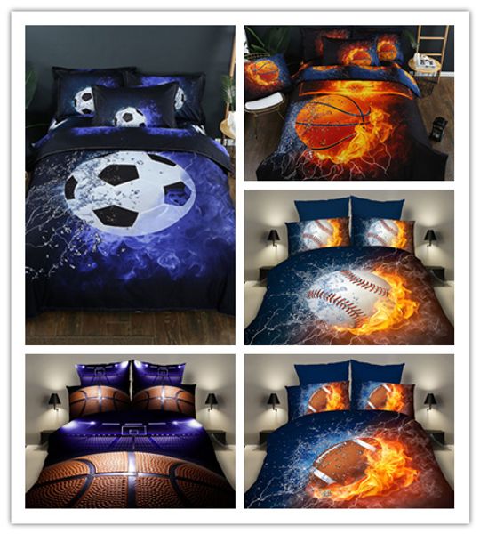 Hot Sale Sports Basketball Football Baseball Printing Bedding Set