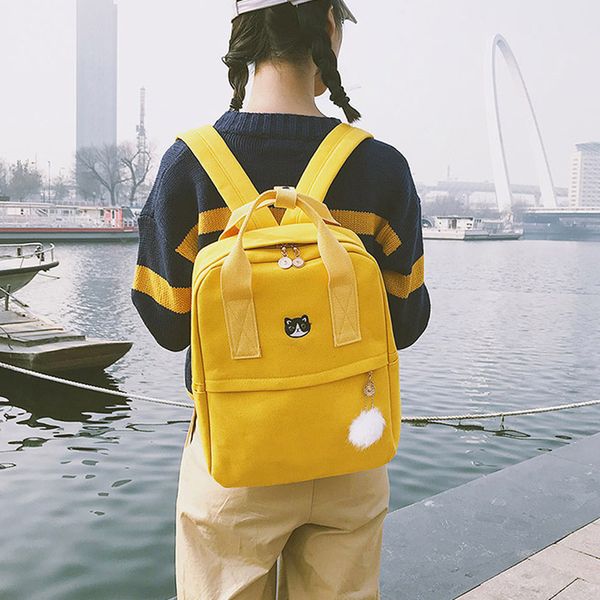 

preppy style women girls canvas backpack teen vintage casual shoulder school backpack korean style rucksack mochila feminina