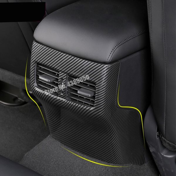 

abs matte/carbon fibre for 3 axela 2019 2020 accessories car back rear air condition outlet vent frame cover trim styling