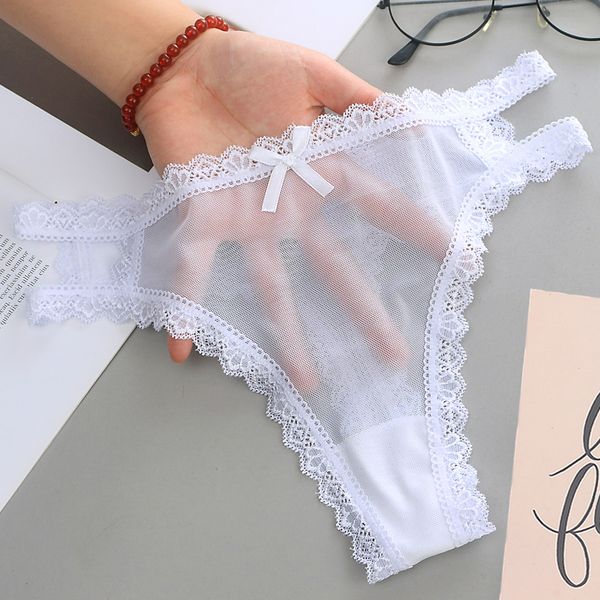 

women underwear panties g-strings latest new designer bikini thongs lovely spaghetti hollow mesh string seamless bragas 7colors 1857, Black;white