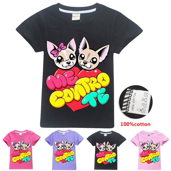 

me contro te cute dogs printed kids t-shirts 4 colors 6-14t girls 100% cotton t shirt kids designer clothes girls dhl ss300, Blue