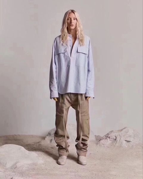 

19ss Последний хип-хоп Джастин Бибер FEAR OF GOD FOG 6-я рубашкаМужчины Женщины с коротким