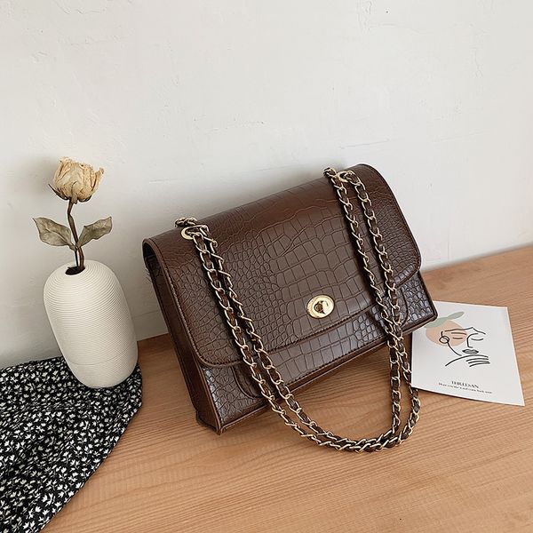 

2019 luxury chain handbags designer leather women bags small flap alligator shoulder crossbody bags sac a main red
