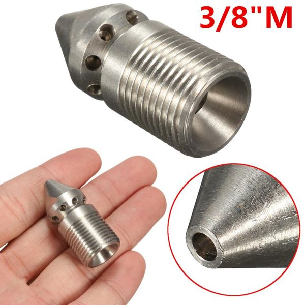 

pressure washer drain / sewer cleaning jetter nozzle 9 jet 3/8" male 4.5
