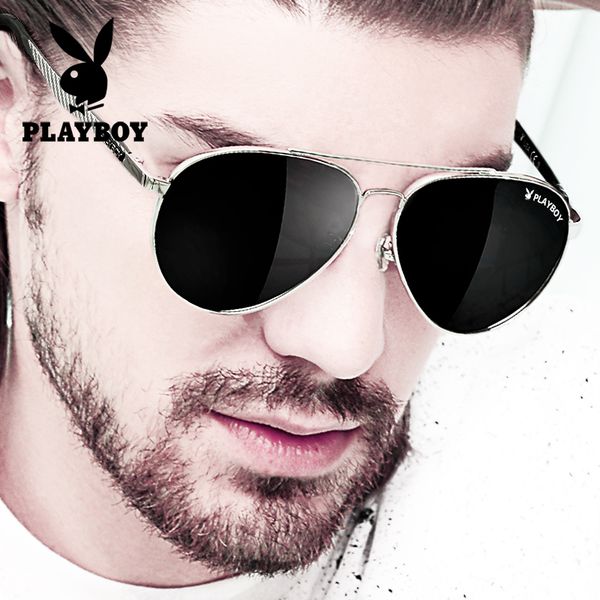 

playboy sun glasses mens 2019 new sun glasses-polarized driving mirror mens drive for sunglasses, White;black