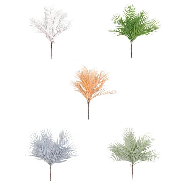 

5pcs simulation palm leaf stems vibrant color 23inch deskvase decor