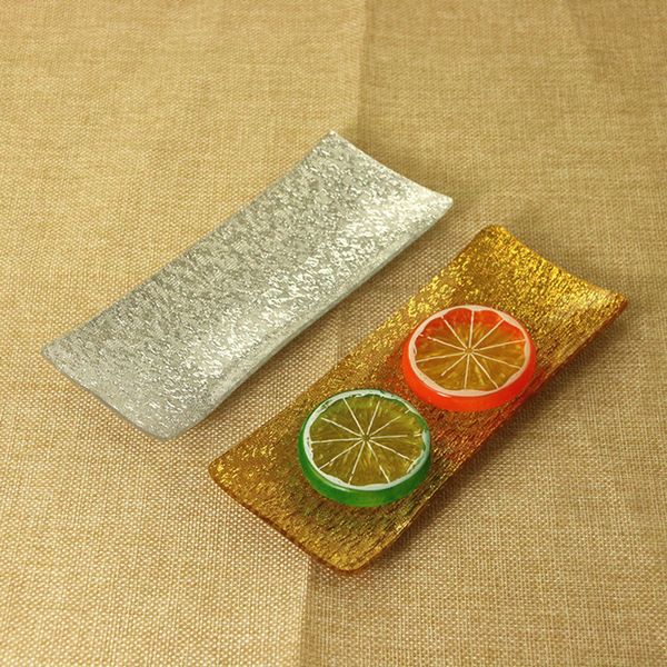 

gold silver color acrylic oval plate small tray snack dish kitchen storage tools