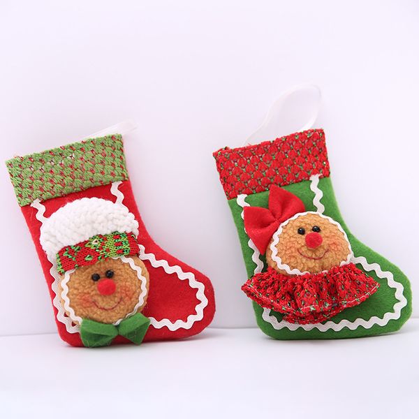 

christmas decoration socks gift bags gingerbread man style christmas ornaments