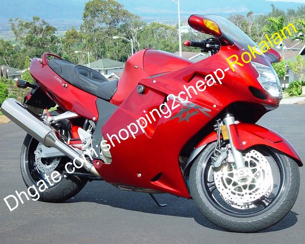 Motorradverkleidung für Honda CBR1100XX Blackbird CBRXX CBR 1100 XX LOS 1996–2007, rote Motorradverkleidungen, Aftermarket-Set (Spritzguss)