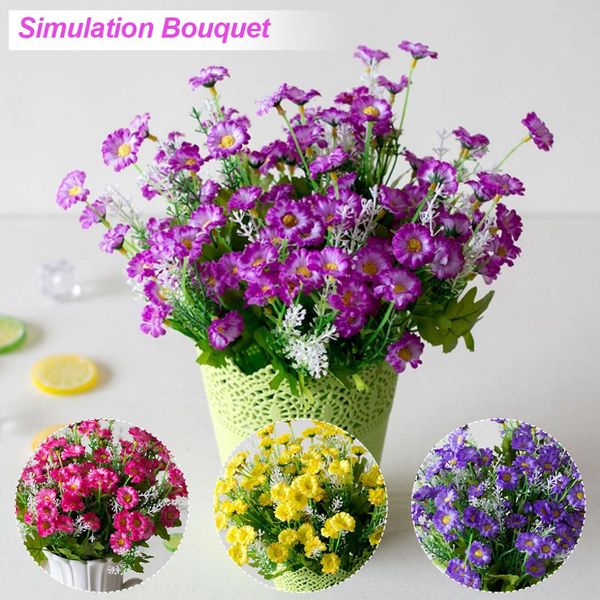 

25heads/1 bundle silk gerbera bride bouquet for christmas home wedding new year decoration fake plants artificial flowers