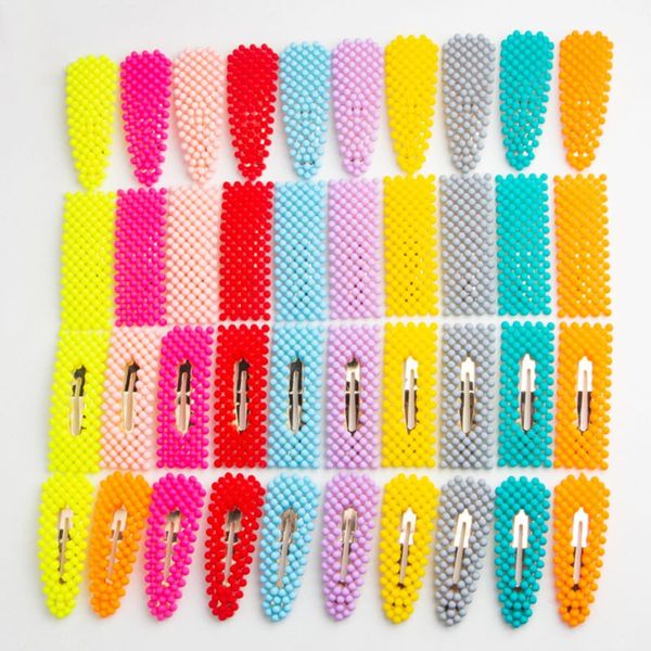 

10 10 pcs/pack fashion lady hairpin hollow bb clip word hairpins side bangs hair clips artificial pearl wild headdress children, Slivery;white