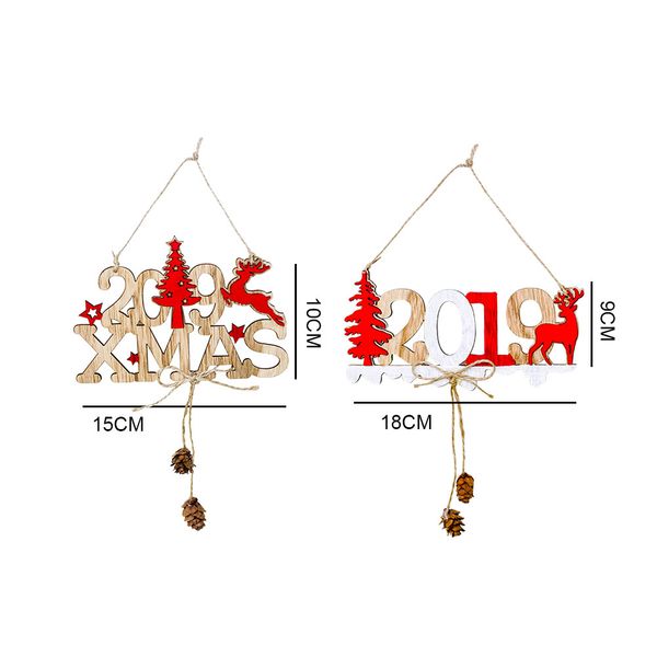 

christmas decoration door hanging pendant wooden hanging elk christmas tree new year alphabet house plate