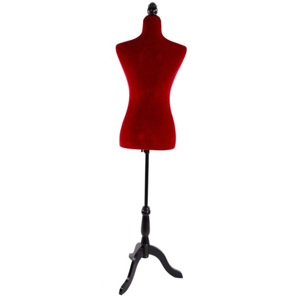 

half-length foam & brushed fabric coating lady model for clothing display red