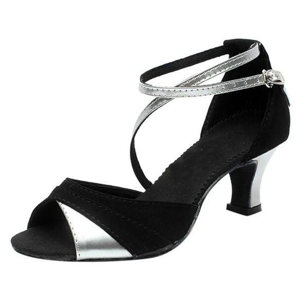 

jaycosin pumps women shoes high-heeled sandals rumba waltz prom ballroom latin salsa dance shoes spike heels ladies dance, Black