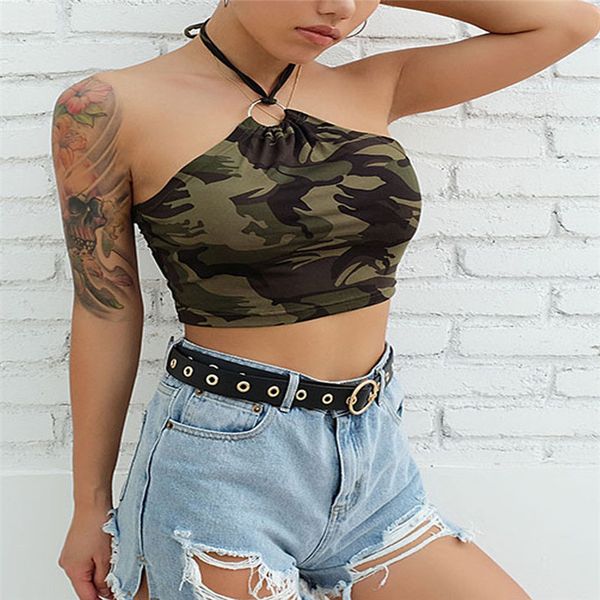 

summer sexy женский crop топы бленда хлопка женщины без рукавов бюстье ремни tank фитнес lady camis casual camouflage вверх, White