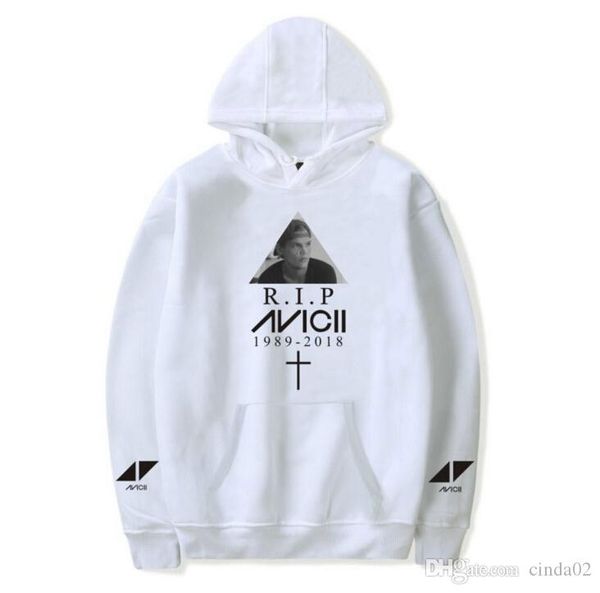 

r.i.p avicii кофта женщина мужчины с длинным рукавом толстовка с капюшоном толстовка hip одежда плюс размера, Black