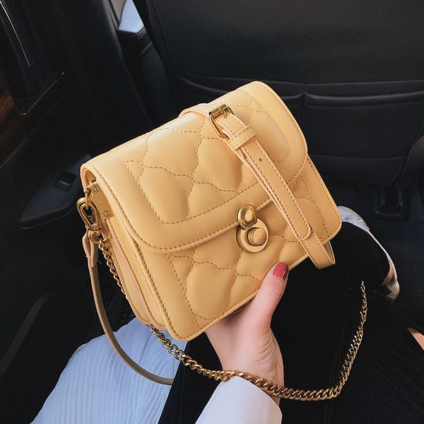 

advanced sense baggage girl 2019 new summer ocean chain square baggage fashion baitie one shoulder slant