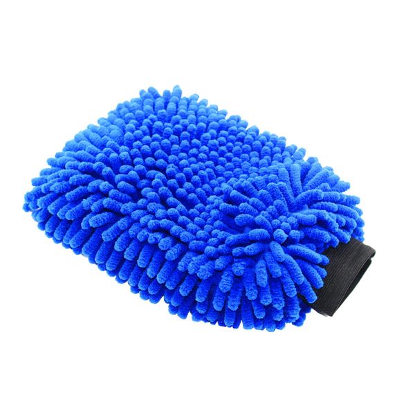 

auto 2 in 1 microfiber car wash miultrafine fiber chenille wash glove soft mesh backing no scratch for car and cleaning