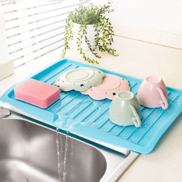 

plastic over the sink dish drying rack colander dish drainer utensil holder (random color