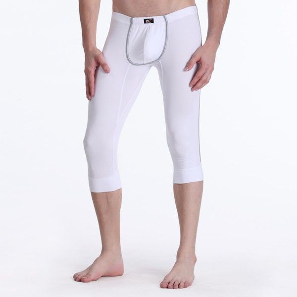 

men cotton velvet warm pants low waist skinny trousers winter calf-length pants, Black