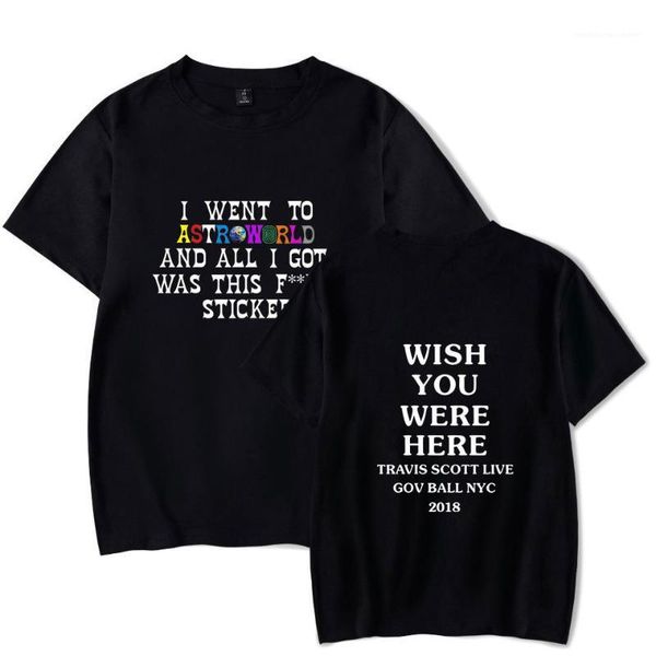 

letters print short sleeved tshirt clothes mens travis scott tshirts summer designer astroworld, White;black