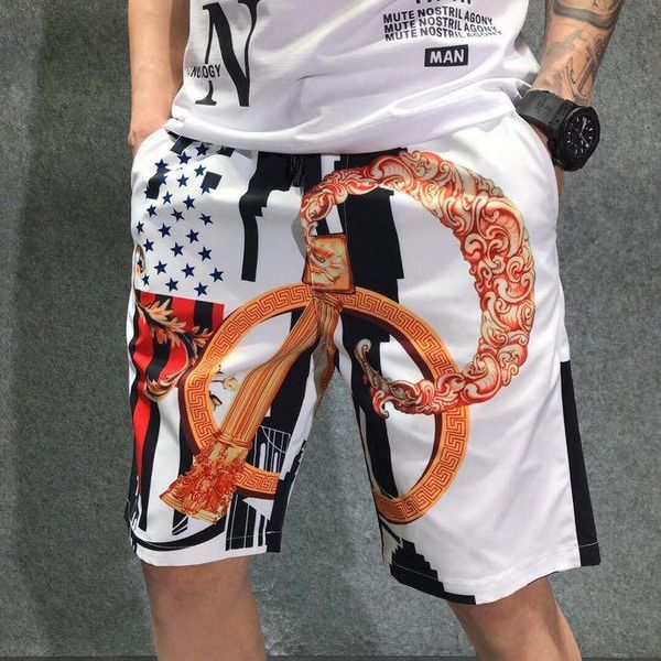 

new fashion mens shorts casual solid color board shorts men summer style beach swimming shorts men sports short, White;black