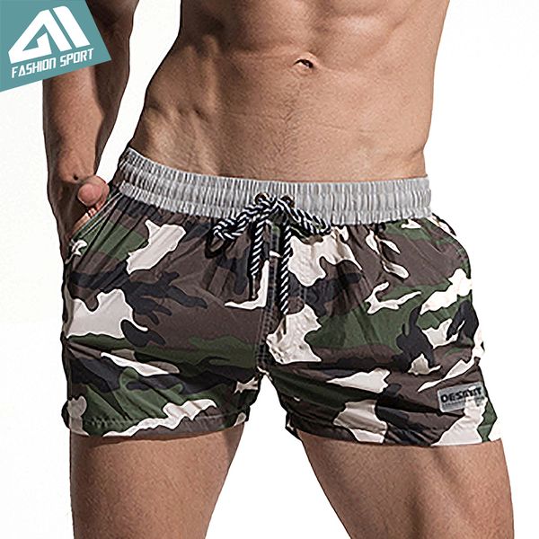 

desmiit fast dry men's board shorts summer camouflage beach surfing man swimming shorts athletic sport running gym am2030