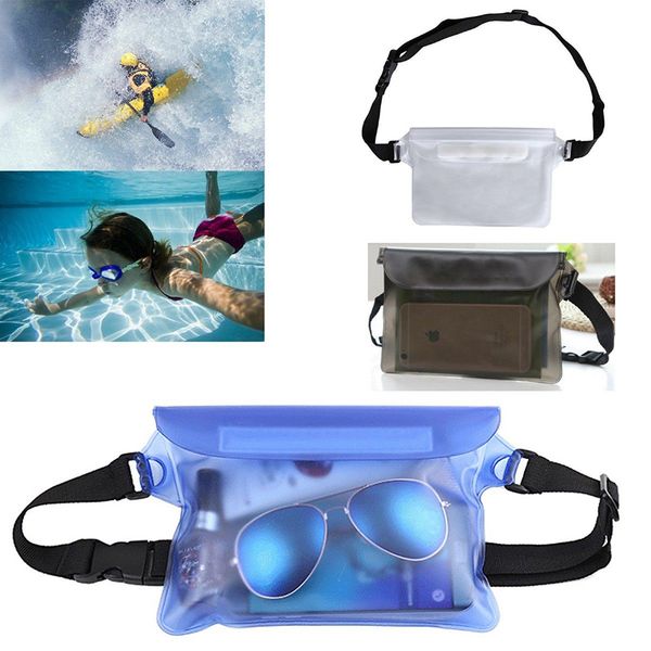 

swimming dry case for phone pvc waterproof bag waist belt pack underwater pouch