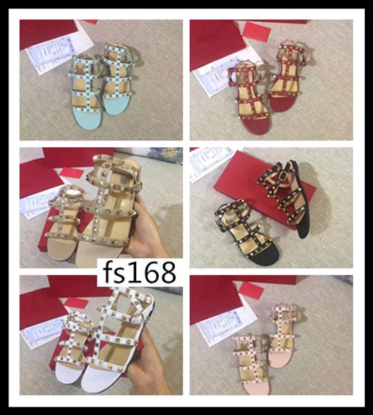 

high-quality original box design leather women stud sandals slingback pumps ladies fashion rivets shoes 6 colorssize 36, Black