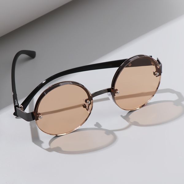 

round metal half frame reading glasses women men semi rimless presbyopic eyeglasses optical spectacle eyewear diopter +0~+4.0