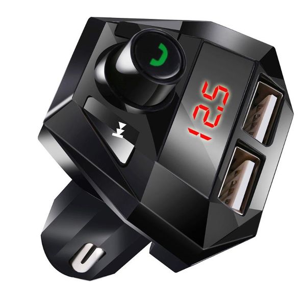 

wireless bluetooth fm transmitter led screen bluetooth version 3.0 car kit hands usb charger mp3 player usb chargesr #zer