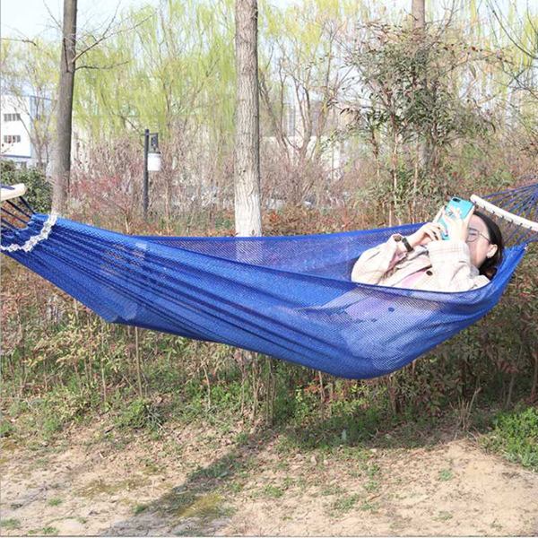 

wide anti-rollover hammock portable hammock outdoor travel camping garden swing hanging chair hangmat with stick