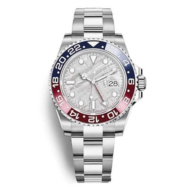 

factory gmt ii batman mens watch retro graffiti dial automatic mechanical 18ct stainless steel ceramic bezel sapphire glass, Slivery;brown