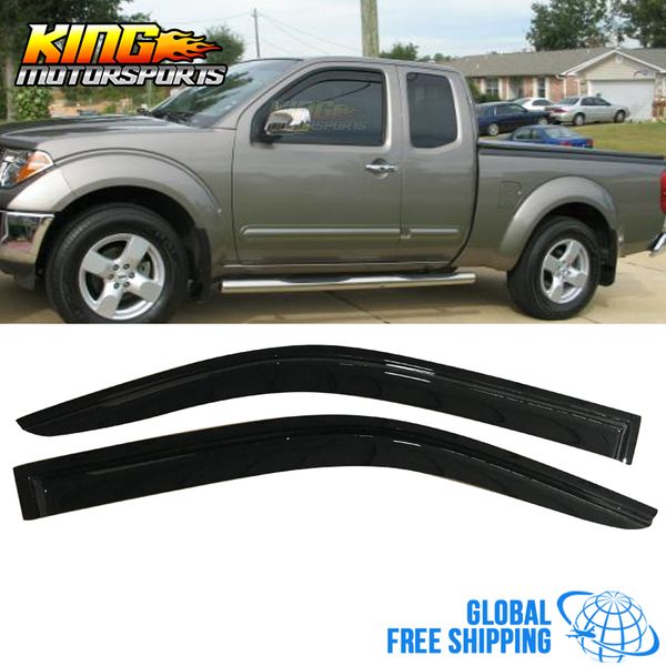 

fits 05-17 nissan frontier acrylic window visors 2pc set global ing