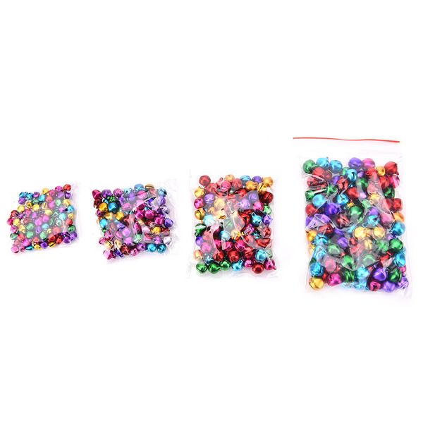 

diy crafts 100pcs colorful loose beads small jingle bells christmas decoration pendants handmade accessories 6/8/10/12mm