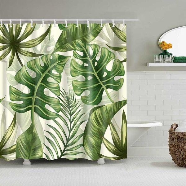 

tropical shower curtains 3d green shower curtain bath fabric curtains bathroom waterproof or mat