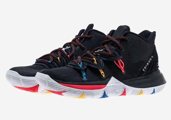 

boys kyrie 5 friends kids shoes for sale with box kyrie irving men women basketball shoes store size36-46, Black