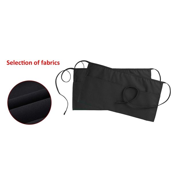 

half-length short waist apron with pocket catering chef waiter bar household cleaning tools & accessories apron other housekeeping organiz