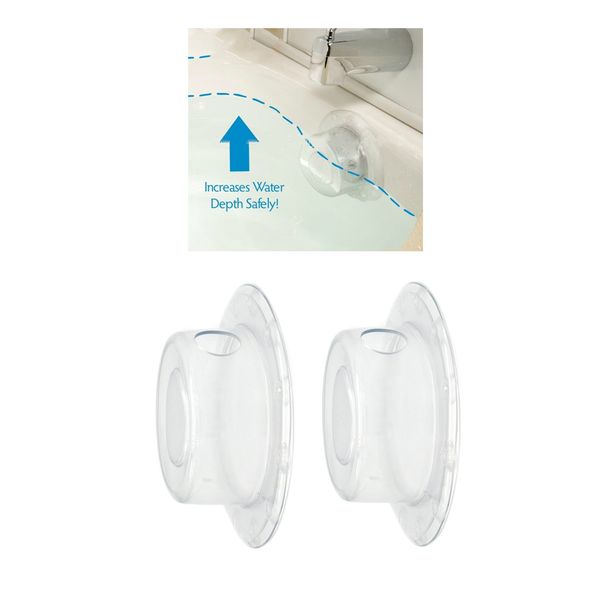 

2pcs bathtub overflow drain cover plug drain ser & 12 strong suction cups