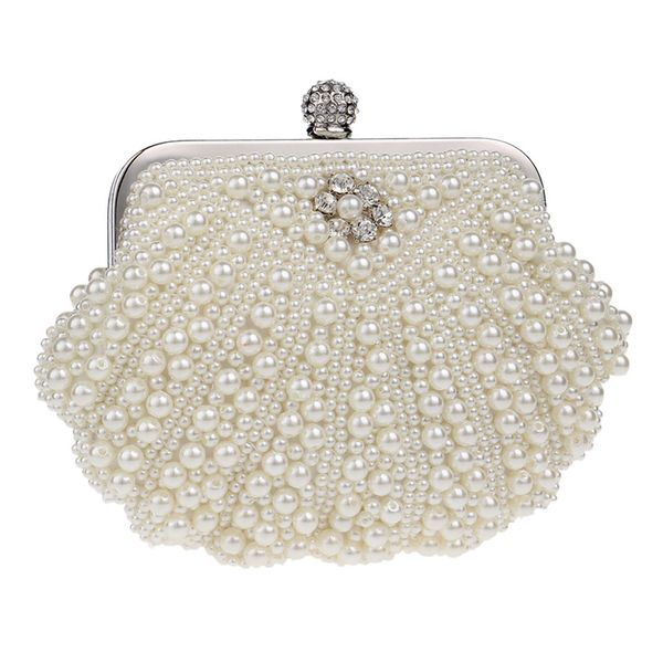 

fashion women pearl evening clutch bags brand handbag designer lady party clutch purse chain shoulder cross body bag bolso#h30