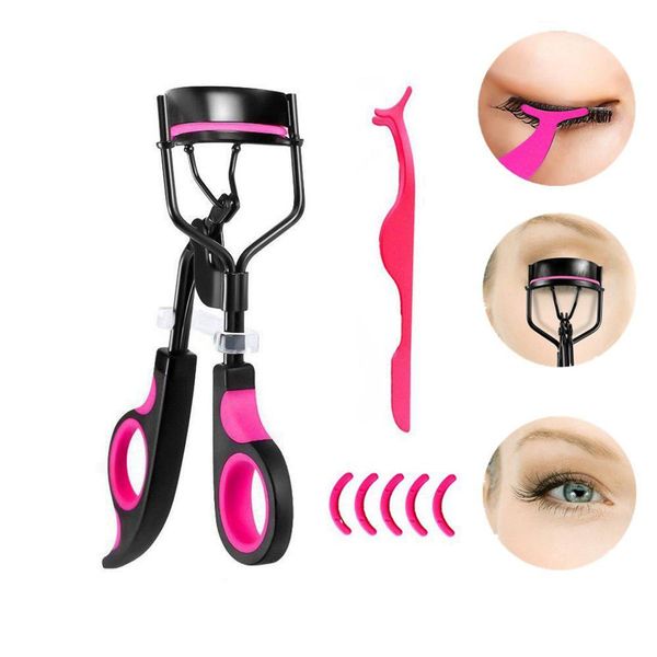 

handle curl eye lash curler cosmetic replacement pads makeup high elastic rubber pad eyelash curler curling tweezers tools fd