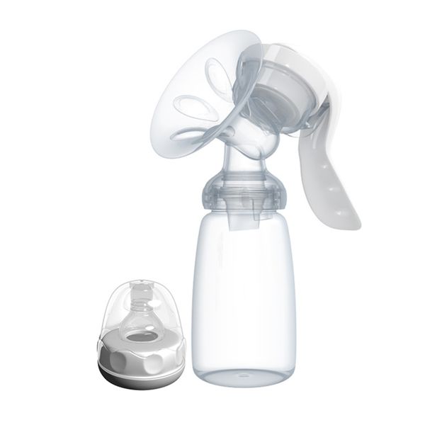 

150ml pp manual breast baby pump bottle baby mum milk warmer manual breast pump postpartum supplies sale, White