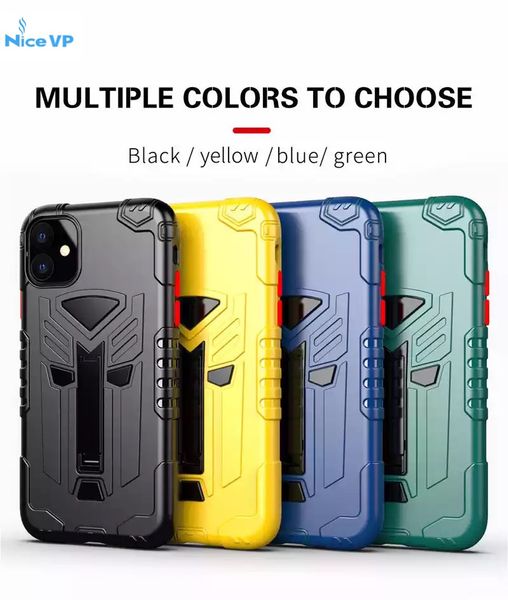 

phone case with kickstand for iphone 11 pro max xr xs max 8 7 6s 6 plus shcokproof armor pc+tpu case for moto one hyper redmi k30