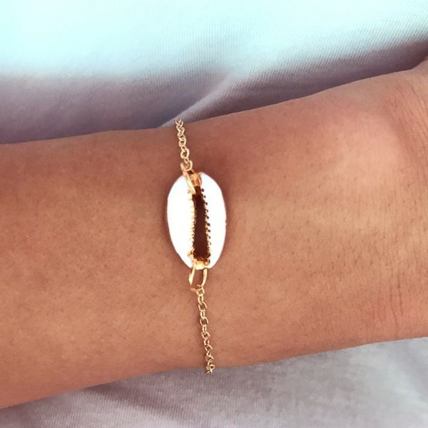 

fashion women charm fashion handmade shell woman bracelet 2019 new jewelry gift, Black