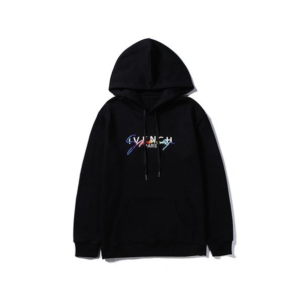 

мужская одежда толстовка кофты мужские женщины марка толстовки высокая улица письмо печати толстовки пуловер зимние кофты, Black