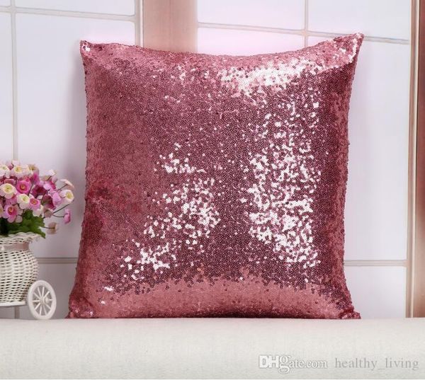New Fashion Cushion Cover Glitter Sequin Throw Pillow Cases Cafe