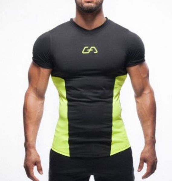 

htsportsstore сжатия плотной кожи рукава рубашки рашгард фитнес базовый слой тяжелая атлетика носить спортивные майки, Black;blue