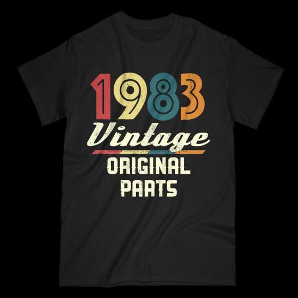 

vintage 1983 tee 35th birthday gift t-shirt men turning 35 funky, White;black